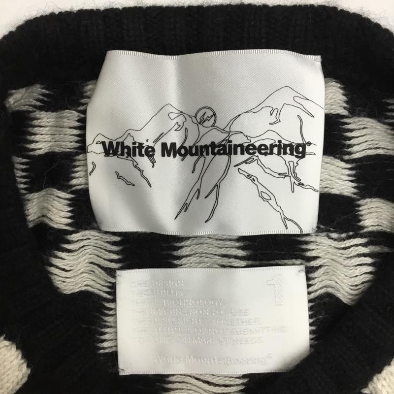 ホワイトマウンテニアリング WHITE MOUNTAINEERING ニット、セーター 長袖 WM1673614 1  白 / ホワイト / X 黒 / ブラック /  メンズ USED 古着 中古 10081329