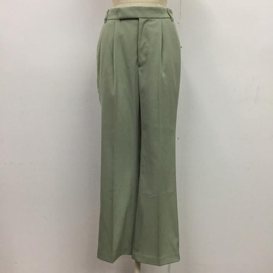 ローリーズファーム LOWRYS FARM ボトムス ボトムス LF519219AD カラーフレアパンツ タック M 無地 薄緑 / ライトグリーン /  レディース USED 古着 中古 10081707