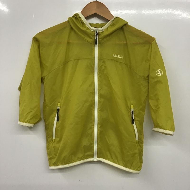 エーグル AIGLE ジャケット、上着 ジャケット、ブレザー 8604-11456 ナイロン キッズ S ロゴ、文字 黄 / イエロー /  ボーイズ USED 古着 中古 10081755