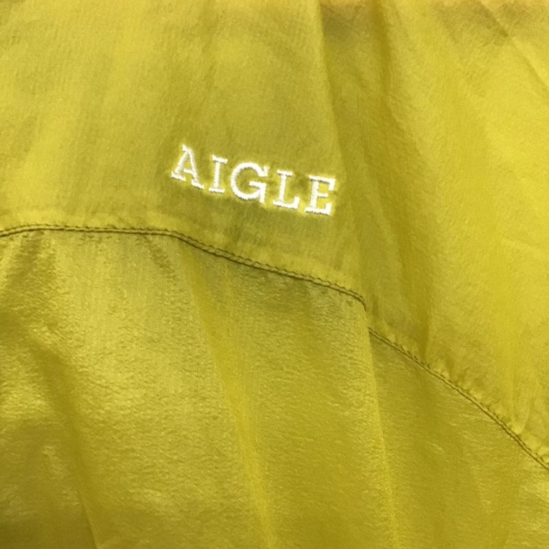 エーグル AIGLE ジャケット、上着 ジャケット、ブレザー 8604-11456 ナイロン キッズ S ロゴ、文字 黄 / イエロー /  ボーイズ USED 古着 中古 10081755