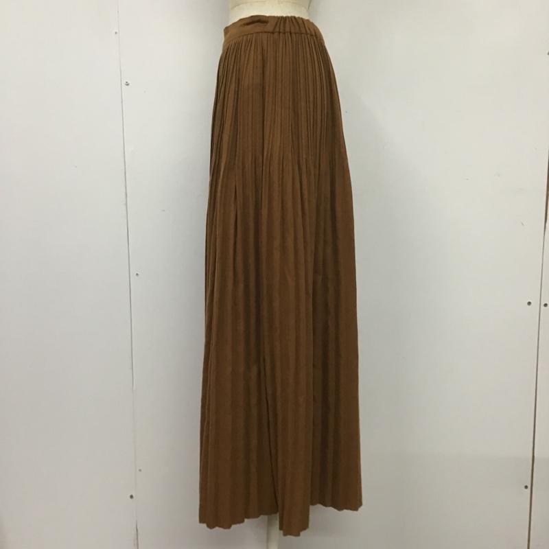 アズールバイマウジー AZUL BY MOUSSY スカート ロングスカート 250CSA31-3161 プリーツスカート M 無地 茶 / ブラウン /  レディース USED 古着 中古 10081823