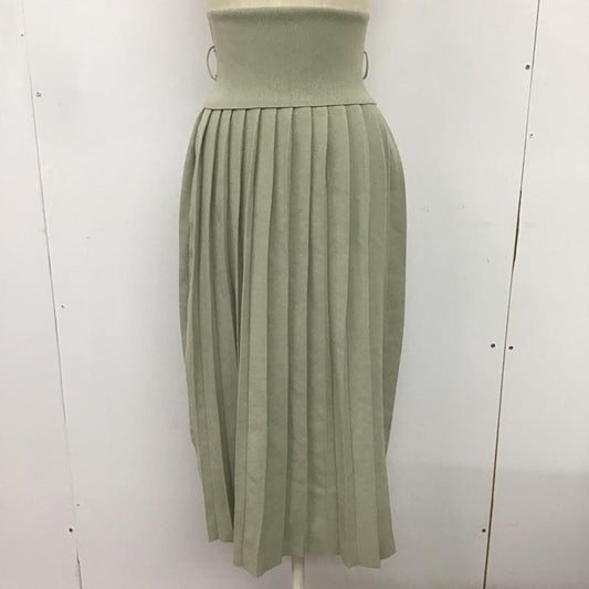 ナイスクラップ NICE CLAUP スカート ロングスカート プリーツ 無地 薄緑 / ライトグリーン /  レディース USED 古着 中古 10082054