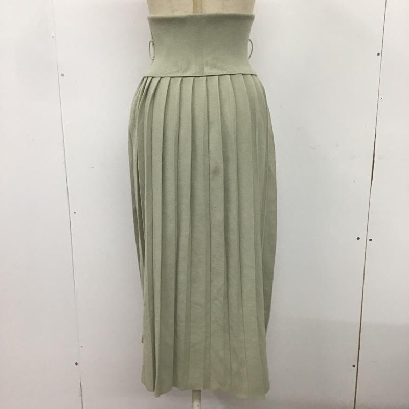 ナイスクラップ NICE CLAUP スカート ロングスカート プリーツ 無地 薄緑 / ライトグリーン /  レディース USED 古着 中古 10082054