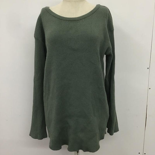 ローリーズファーム LOWRYS FARM ニット、セーター 長袖 LF619245CF FREE 無地 緑 / グリーン /  レディース USED 古着 中古 10082056