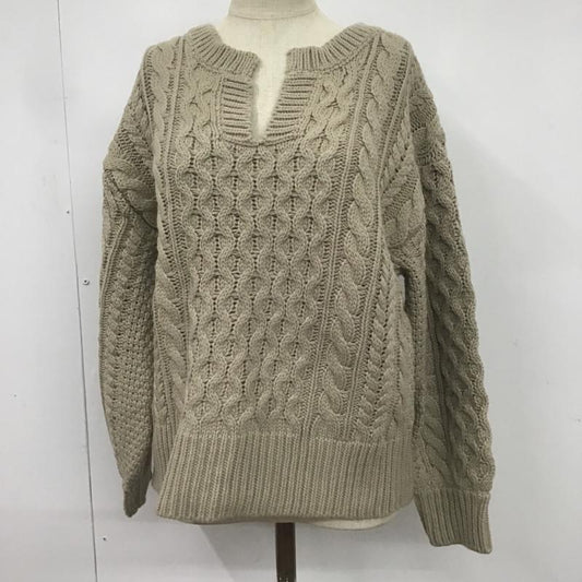 ローリーズファーム LOWRYS FARM ニット、セーター 長袖 FREE 無地 ベージュ / ベージュ /  レディース USED 古着 中古 10082177