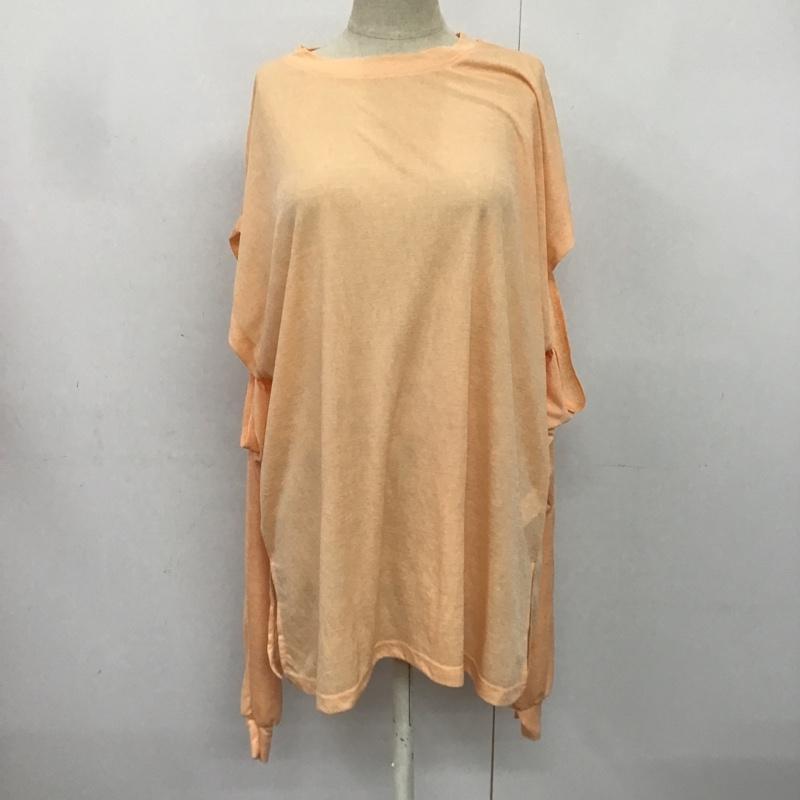 アプレジュールミニョン apres jour mignon カットソー 長袖 MAJ027003B 2WAYスリーブ FREE 無地 橙 / オレンジ /  レディース USED 古着 中古 10082196