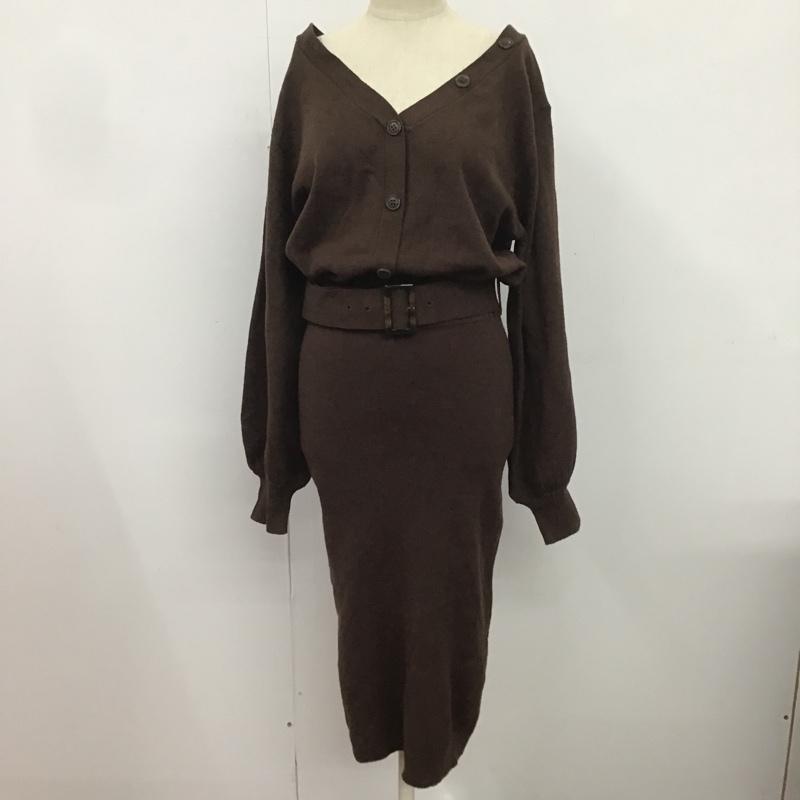 マウジー MOUSSY ワンピース ロングスカート 010CSF70-0690 FREE 無地 茶 / ブラウン /  レディース USED 古着 中古 10082302