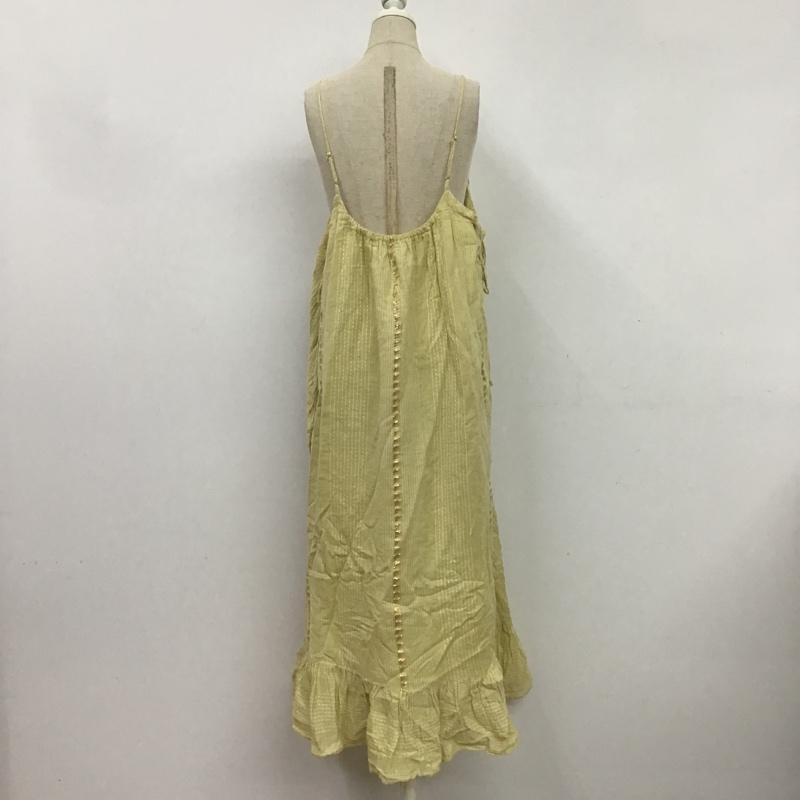ザラ ZARA ワンピース ロングスカート M 無地 黄 / イエロー /  レディース USED 古着 中古 10082398