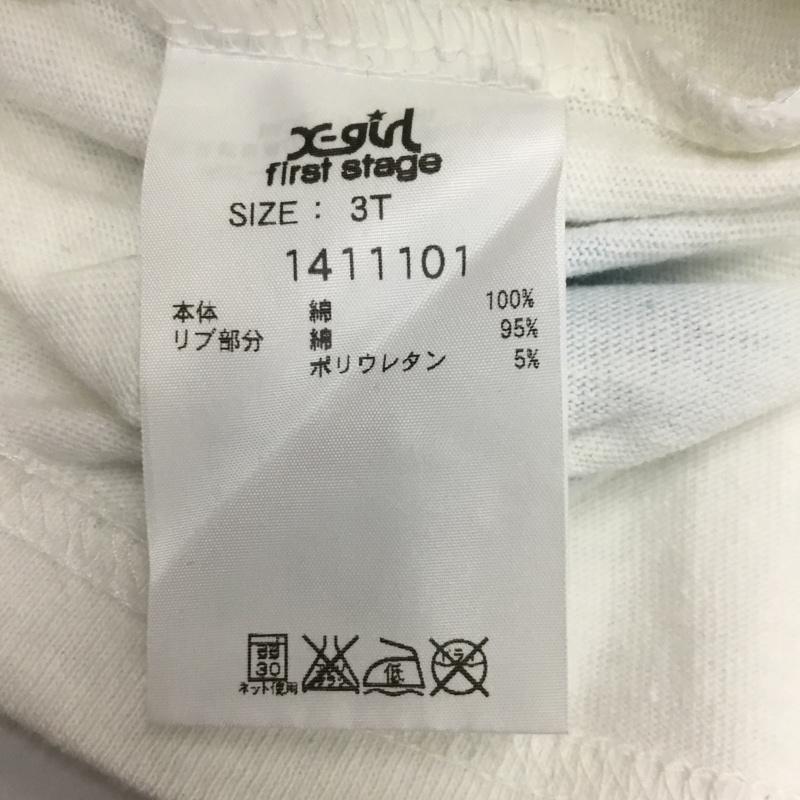 エックスガール X-girl Tシャツ 半袖 1411101 ベビー キッズ 3T ロゴ、文字 白 / ホワイト / X 水色 / ライトブルー /  ガールズ USED 古着 中古 10082407