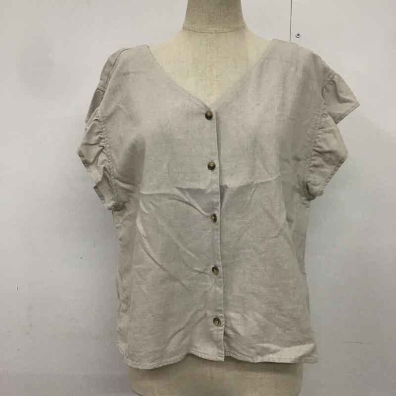 ローリーズファーム LOWRYS FARM カットソー 半袖 LF619040AD フレンチスリーブ 2WAY FREE 無地 灰 / グレー /  レディース USED 古着 中古 10082413