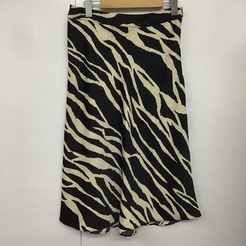 ヘンネスアンドモーリッツ H&M スカート ひざ丈スカート ゼブラ柄 黒 / ブラック / X ベージュ / ベージュ /  レディース USED 古着 中古 10082420