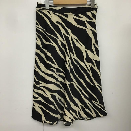 ヘンネスアンドモーリッツ H&M スカート ひざ丈スカート ゼブラ柄 黒 / ブラック / X ベージュ / ベージュ /  レディース USED 古着 中古 10082420