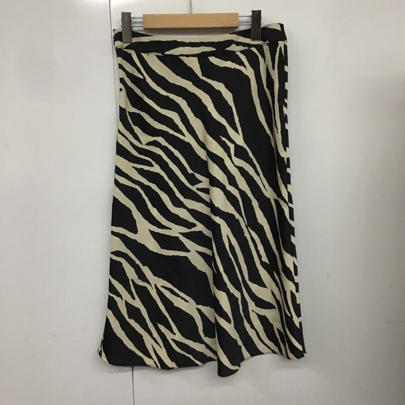 ヘンネスアンドモーリッツ H&M スカート ひざ丈スカート ゼブラ柄 黒 / ブラック / X ベージュ / ベージュ /  レディース USED 古着 中古 10082420