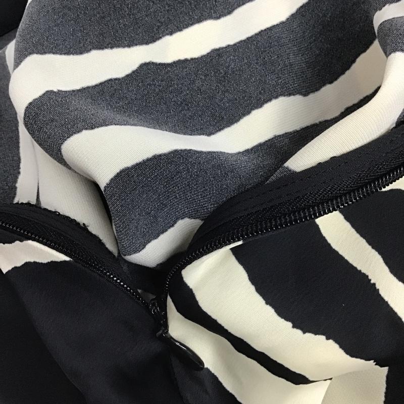 ヘンネスアンドモーリッツ H&M スカート ひざ丈スカート ゼブラ柄 黒 / ブラック / X ベージュ / ベージュ /  レディース USED 古着 中古 10082420