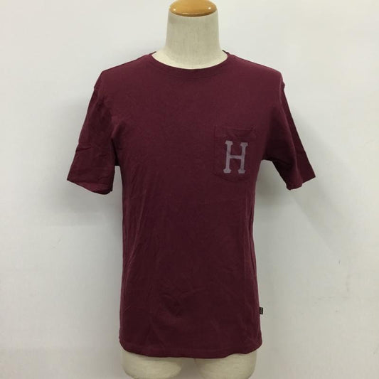 ハフ HUF Tシャツ 半袖 S プリント えんじ / ワインレッド /  メンズ USED 古着 中古 10082438
