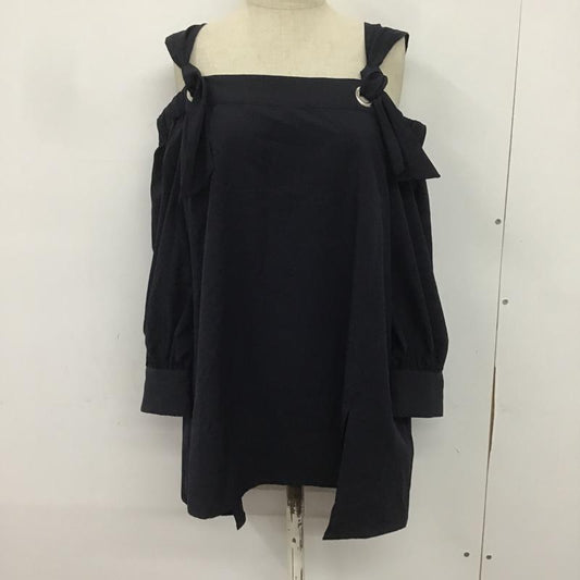 ムルーア MURUA シャツ、ブラウス 長袖 011830402401 ハトメオフショルブラウス FREE 無地 紺 / ネイビー /  レディース USED 古着 中古 10082468