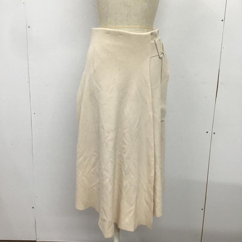 ミラオーウェン Mila Owen スカート ロングスカート 09WN0191047 ニット巻スカート 0 無地 アイボリー / アイボリー /  レディース USED 古着 中古 10082486