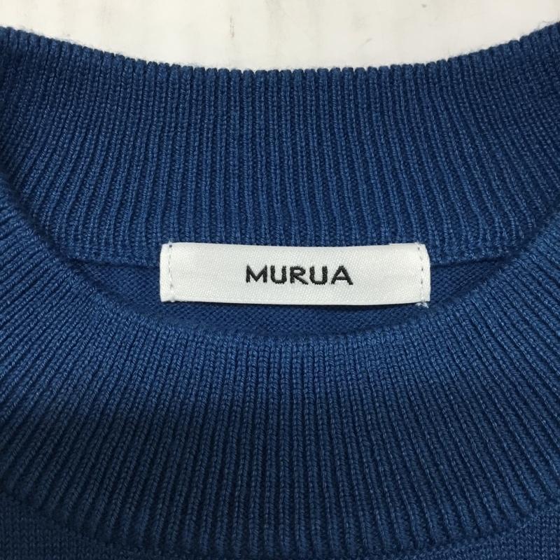 ムルーア MURUA タンクトップ タンクトップ 012232600301-01 オーバーショルダーニットタンク 肩パット FREE 無地 青 / ブルー /  レディース USED 古着 中古 10082523