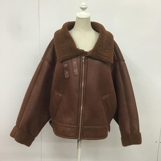 ジーナシス JEANASIS ジャケット、上着 ジャンパー、ブルゾン JS071084SL FREE 無地 茶 / ブラウン /  レディース USED 古着 中古 10082551