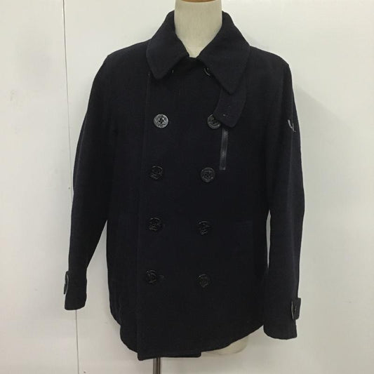 ユニフォームエクスペリメント uniform experiment コート ピーコート UE-134020 2 無地 紺 / ネイビー /  メンズ USED 古着 中古 10082569