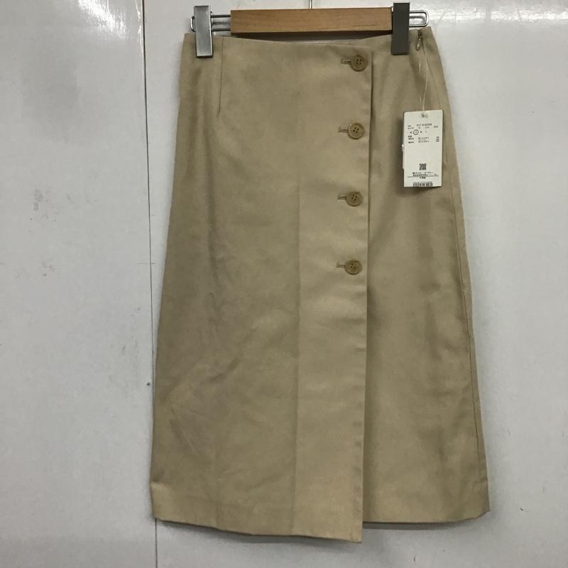 ナチュラルビューティーベーシック NATURAL BEAUTY BASIC スカート ひざ丈スカート タグ付 S 無地 ベージュ / ベージュ /  レディース USED 古着 中古 10082604