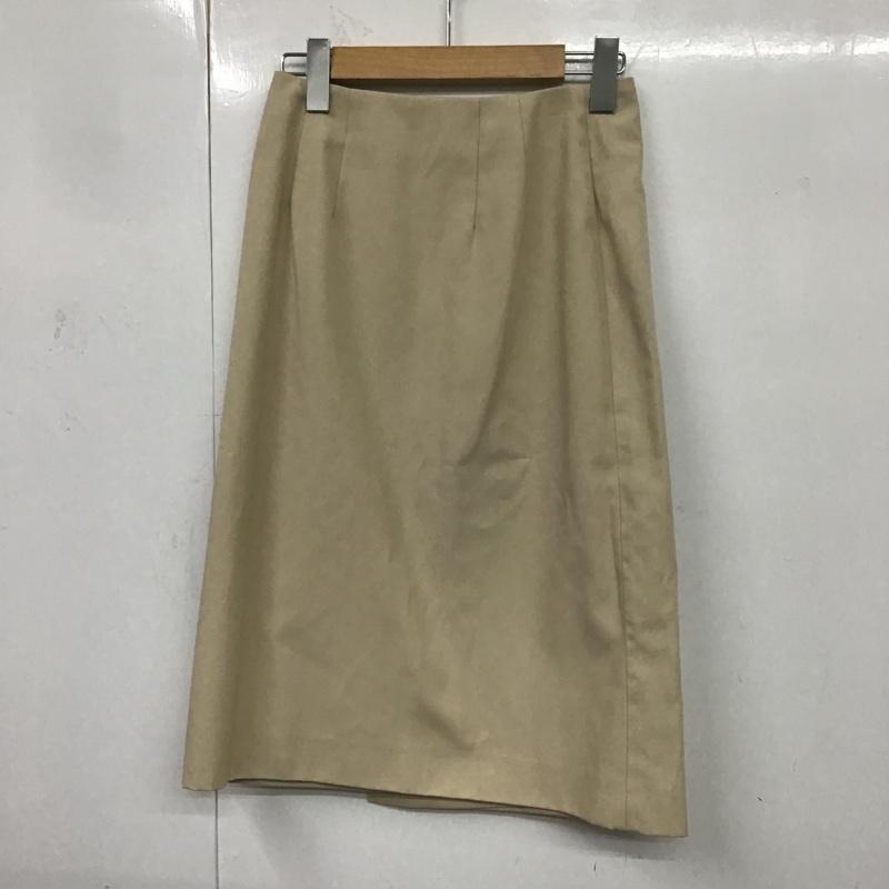 ナチュラルビューティーベーシック NATURAL BEAUTY BASIC スカート ひざ丈スカート タグ付 S 無地 ベージュ / ベージュ /  レディース USED 古着 中古 10082604