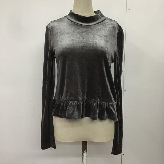 ザラ ZARA カットソー 長袖 XS 無地 チャコールグレー / チャコールグレー /  レディース USED 古着 中古 10082643