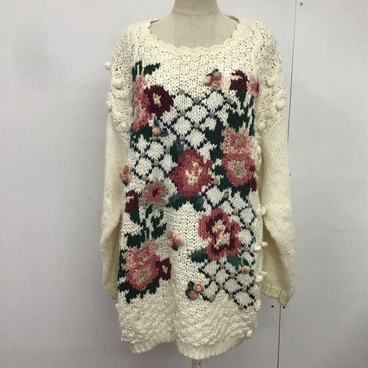 古着 USED ニット、セーター 長袖 M 無地 白 / ホワイト /  レディース USED 古着 中古 10082657
