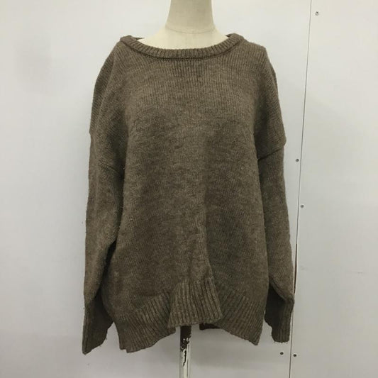 アンドジェイ ANDJ ニット、セーター 長袖 無地 茶 / ブラウン /  レディース USED 古着 中古 10082662