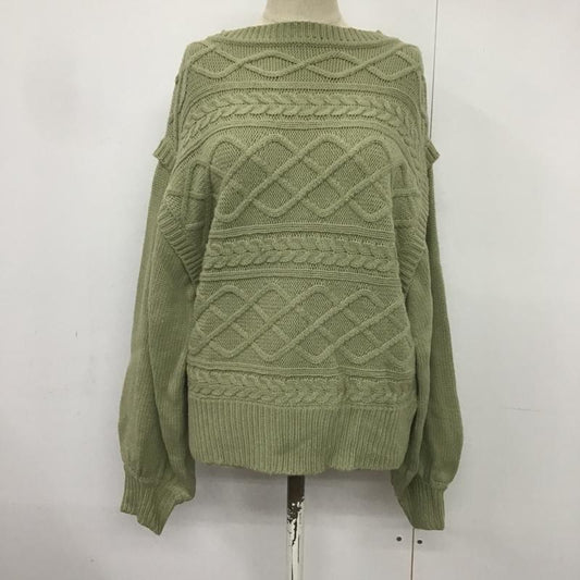 レトロガール RETRO GIRL ニット、セーター 長袖 FREE 無地 薄緑 / ライトグリーン /  レディース USED 古着 中古 10082663