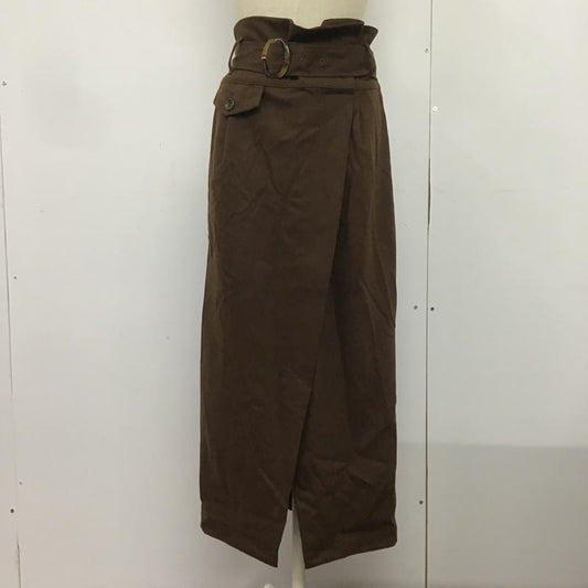 ミスティウーマン mysty woman スカート ロングスカート FREE 無地 茶 / ブラウン /  レディース USED 古着 中古 10082665