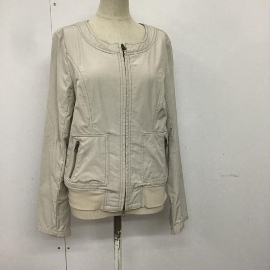 ナチュラルビューティーベーシック NATURAL BEAUTY BASIC ジャケット、上着 ジャケット、ブレザー L 無地 白 / ホワイト /  レディース USED 古着 中古 10082696