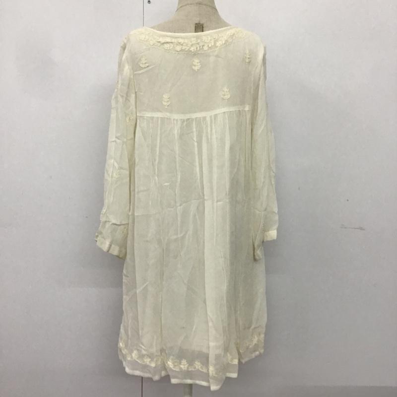 アナザーエディション Anather Edition ワンピース ひざ丈スカート チロリアンワンピース 5626-603-2001 FREE 刺繍 白 / ホワイト /  レディース USED 古着 中古 10082708