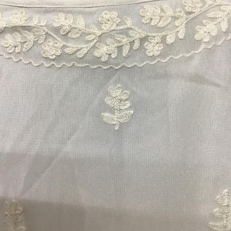 アナザーエディション Anather Edition ワンピース ひざ丈スカート チロリアンワンピース 5626-603-2001 FREE 刺繍 白 / ホワイト /  レディース USED 古着 中古 10082708