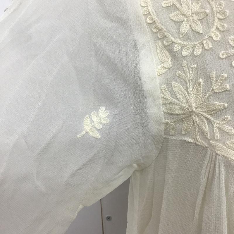 アナザーエディション Anather Edition ワンピース ひざ丈スカート チロリアンワンピース 5626-603-2001 FREE 刺繍 白 / ホワイト /  レディース USED 古着 中古 10082708