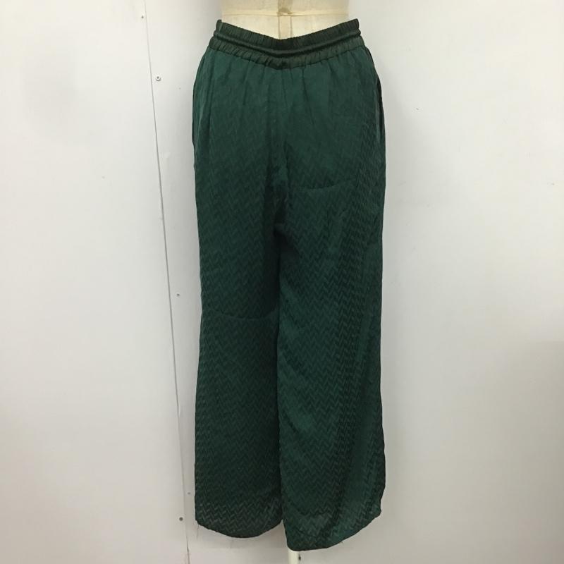 アイテムズ アーバンリサーチ ITEMS URBAN RESEARCH ボトムス ボトムス IT14-24A010 ジャガード イージーパンツ FREE 総柄 緑 / グリーン /  レディース USED 古着 中古 10082746