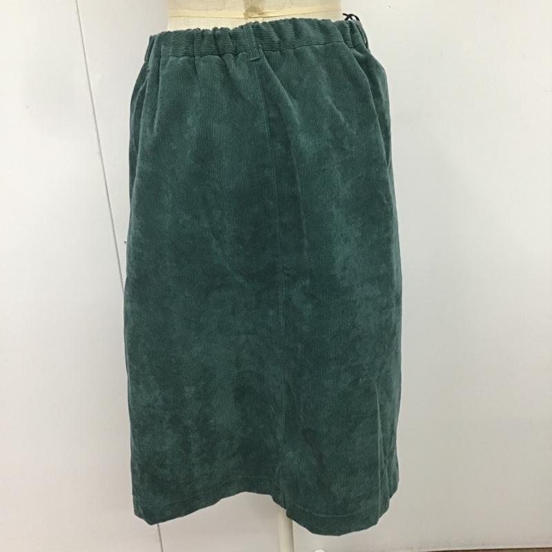 エヘカソポ ehka sopo スカート ひざ丈スカート 1502956 コーデュロイ M 無地 緑 / グリーン /  レディース USED 古着 中古 10082753