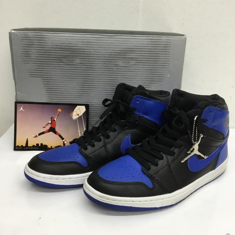 ナイキ NIKE スニーカー スニーカー AIR JORDAN 1 RETRO ROYAL 136066-041 2001年製 27000足限定 28.0cm ロゴ、文字 黒 / ブラック / X 青 / ブルー /  メンズ USED 古着 中古 10082763