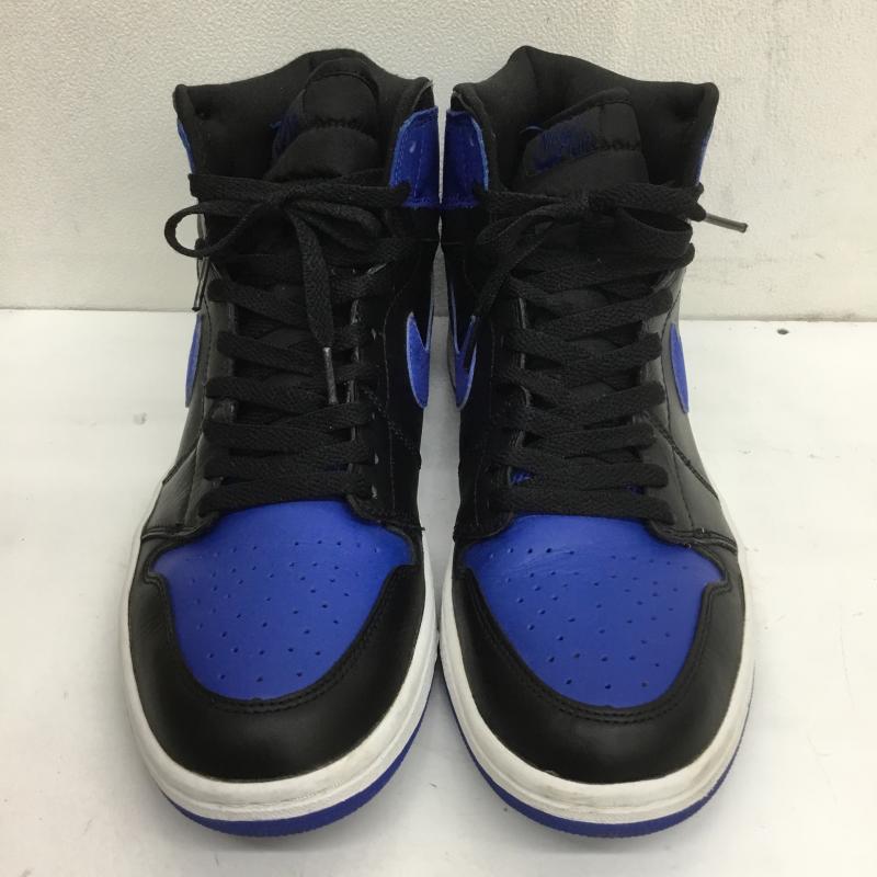 ナイキ NIKE スニーカー スニーカー AIR JORDAN 1 RETRO ROYAL 136066-041 2001年製 27000足限定 28.0cm ロゴ、文字 黒 / ブラック / X 青 / ブルー /  メンズ USED 古着 中古 10082763