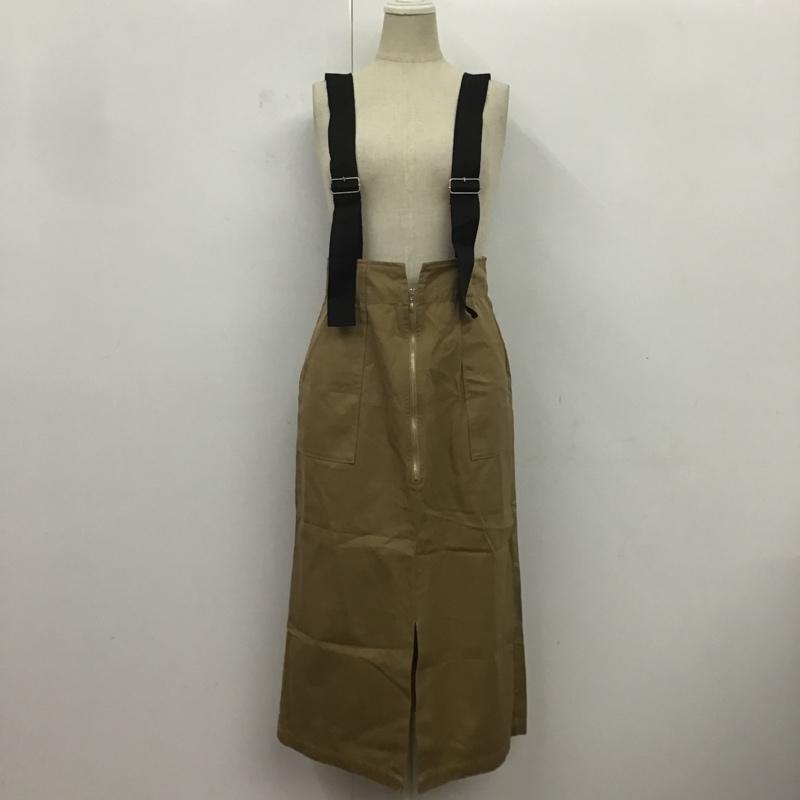 アリシアページボーイ alicia PAGEBOY スカート ひざ丈スカート M 無地 茶 / ブラウン /  レディース USED 古着 中古 10082802