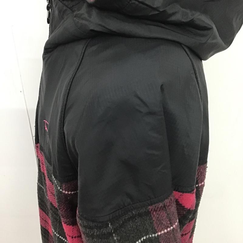 トミー TOMMY ジャケット、上着 ジャケット、ブレザー フリースジャケット チェック XL ロゴ、文字 黒 / ブラック / X 桃 / ピンク /  メンズ USED 古着 中古 10082901