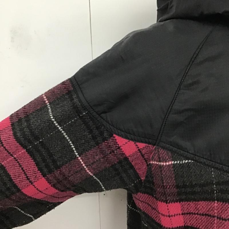 トミー TOMMY ジャケット、上着 ジャケット、ブレザー フリースジャケット チェック XL ロゴ、文字 黒 / ブラック / X 桃 / ピンク /  メンズ USED 古着 中古 10082901