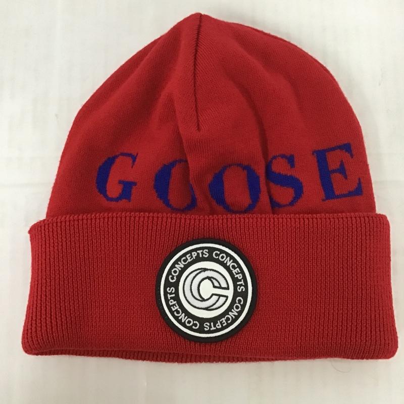 アベイシングエイプ A BATHING APE 帽子 ニット帽 CANADA GOOSE CONCEPTS ロゴ、文字 赤 / レッド /  メンズ USED 古着 中古 10082980
