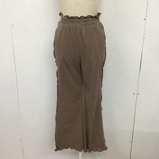 ダブルクローゼット w closet ボトムス ボトムス リブパンツ FREE 無地 ベージュ / ベージュ /  レディース USED 古着 中古 10083113