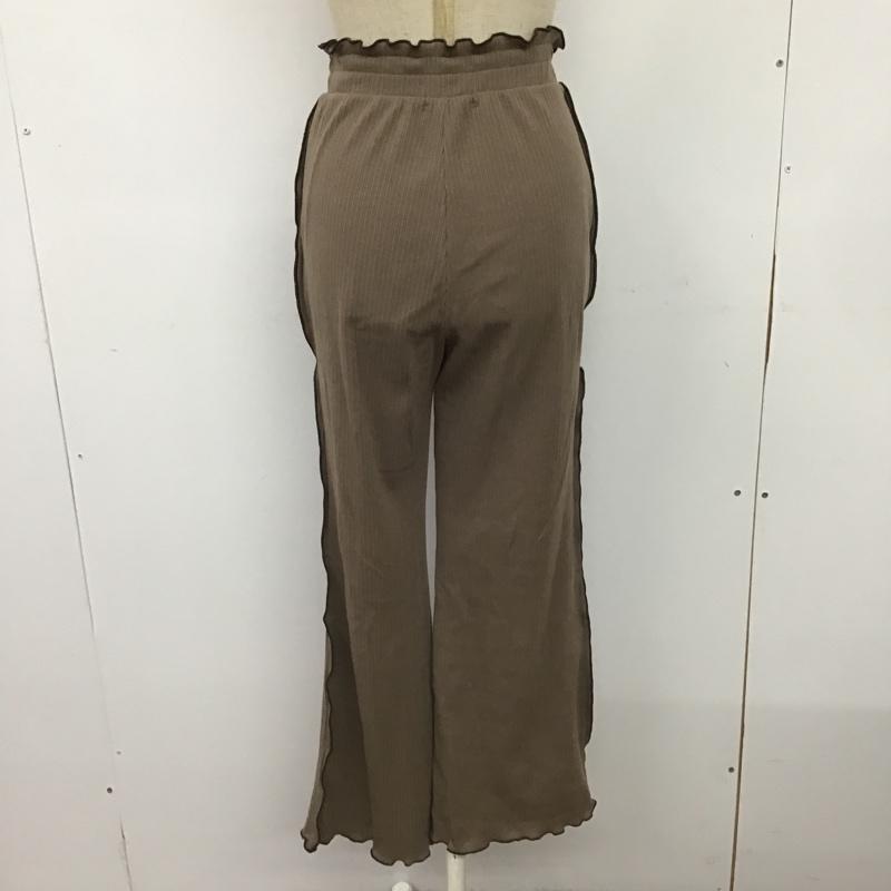 ダブルクローゼット w closet ボトムス ボトムス リブパンツ FREE 無地 ベージュ / ベージュ /  レディース USED 古着 中古 10083113