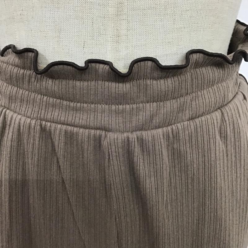 ダブルクローゼット w closet ボトムス ボトムス リブパンツ FREE 無地 ベージュ / ベージュ /  レディース USED 古着 中古 10083113