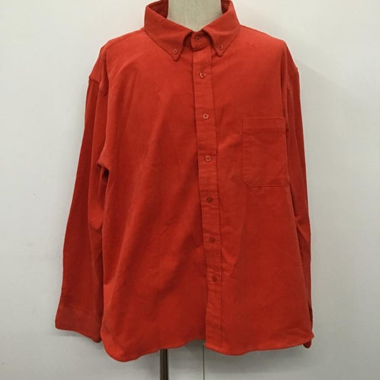 古着 USED シャツ、ブラウス 長袖 無地 赤 / レッド /  メンズ USED 古着 中古 10083123