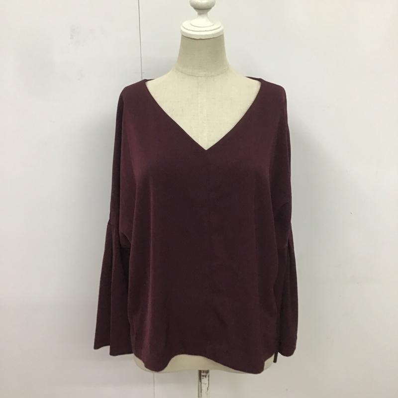 アーバンリサーチ URBAN RESEARCH カットソー 長袖 タグ付 FREE 無地 えんじ / ワインレッド /  レディース USED 古着 中古 10083235