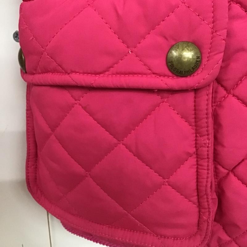 ポロラルフローレン POLO RALPH LAUREN ジャケット、上着 ジャケット、ブレザー キルティングジャケット 140cm 140cm 無地 桃 / ピンク /  ガールズ USED 古着 中古 10083252
