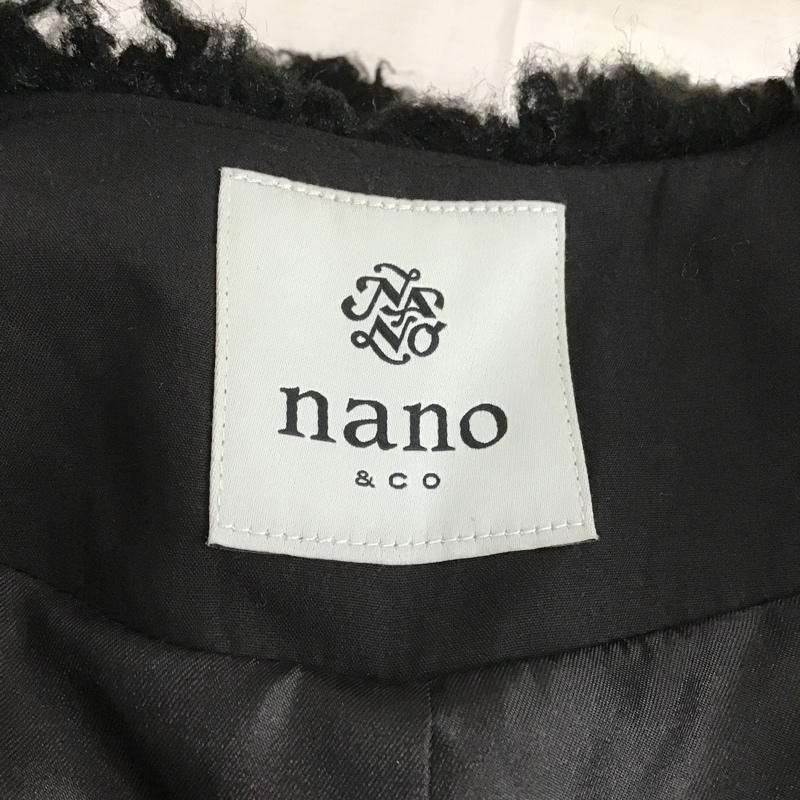 ナノアンドコー nano&co コート コート一般 NL74CT5635LR ブークレZIPコート 38 無地 黒 / ブラック /  レディース USED 古着 中古 10083269
